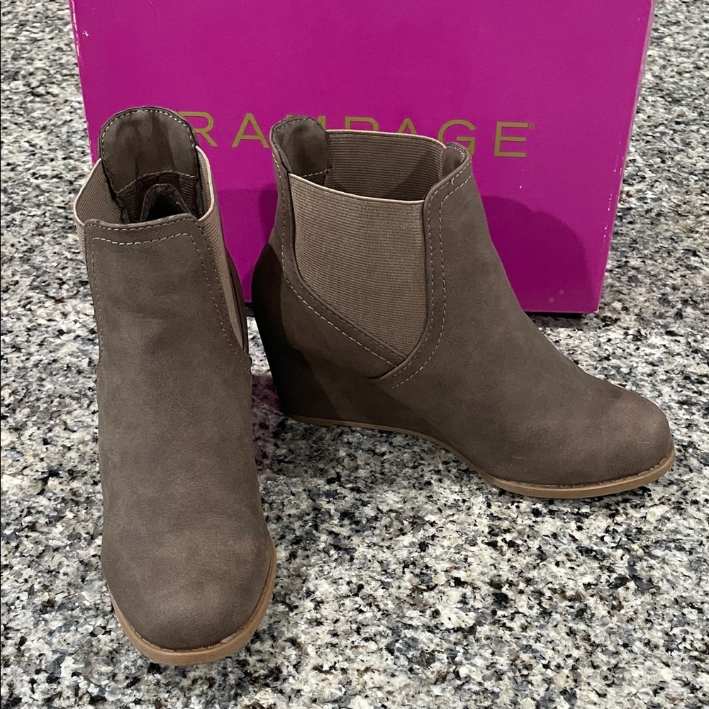 Rampage Wedge Heel Booties